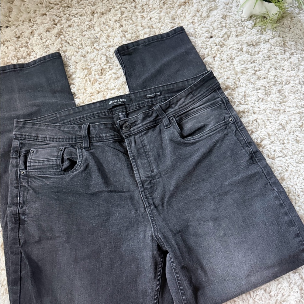Kenneth Cole Dark Gray Men’s Relaxed Jeans